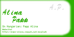 alina papp business card